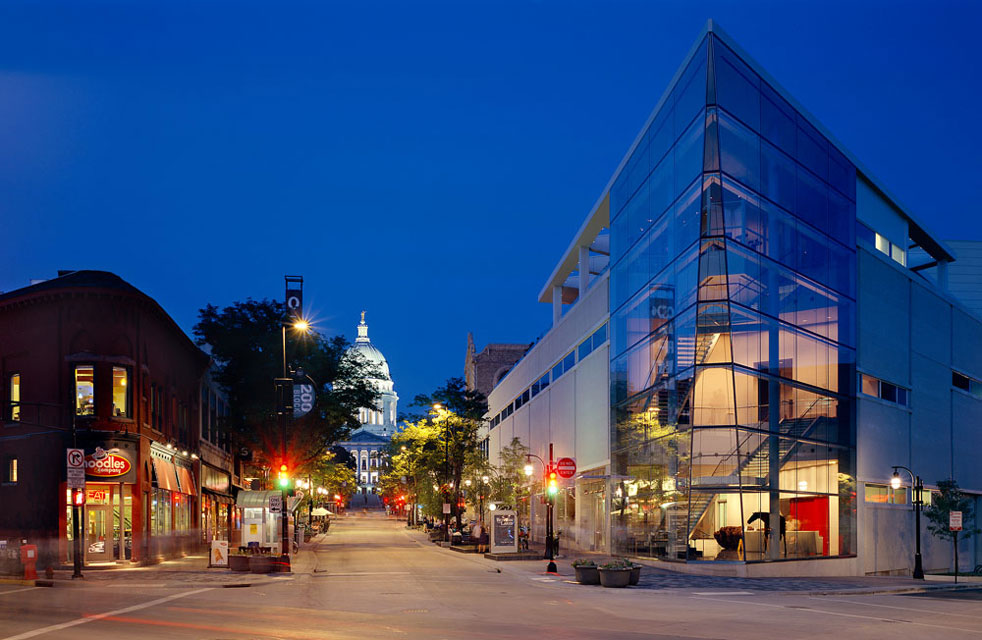 State Street with the Capitol and the Contemporary Museum of Modern Art
